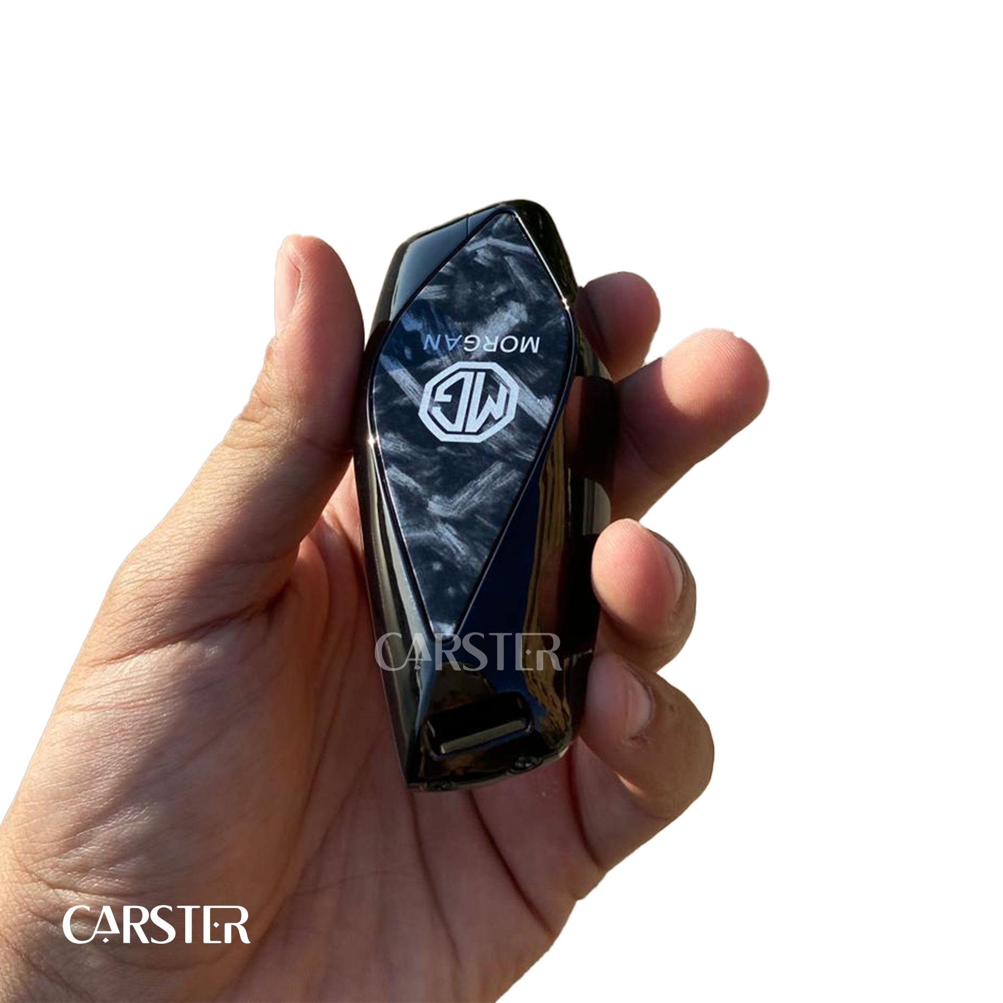 MG ONE metal-leather key fob cover