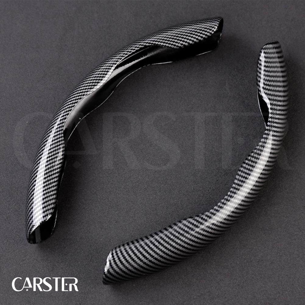 2 Pcs/set Carbon Fiber Look Car Steering Wheel Cover Steering Wheel Anti-slip Cover