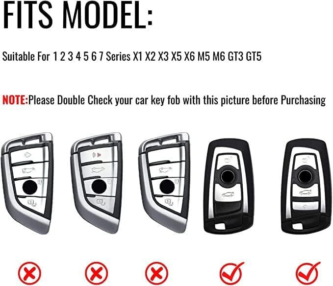 Metal key cover , BMW Accessories Keychain Metal Shell Cover for BMW 1 2 3 4 5 6 7 Series X1 X2 X3 X5 X6 M5/6 GT3/5, Gunmetal2, Small