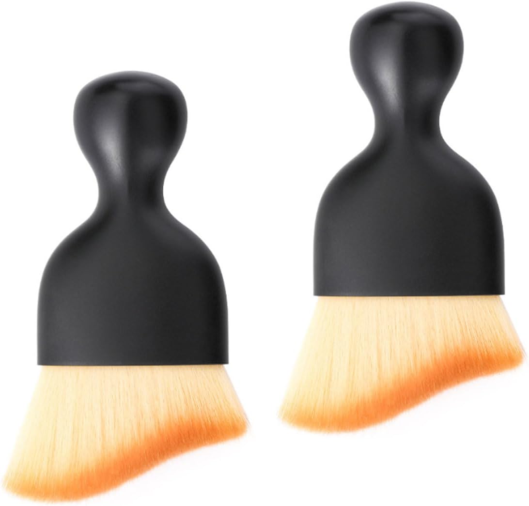2 Pieces Soft Brush for Car Interior Cleaning - Scratch-Free Car Detail Cleaning Brush Packs for Car Duster with Soft Bristles Brushes