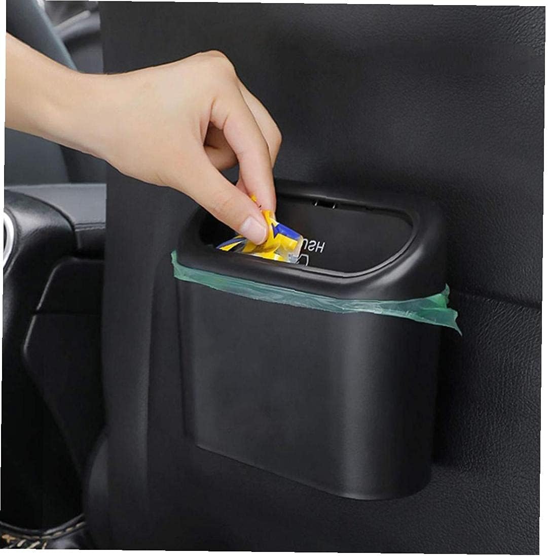 Car Trash Bin Can Waterproof Hanging Plastic Vehicle Garbage Dust Organizer with Lid,Storage Box