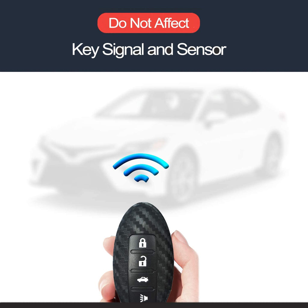 Silicone carbon - nissan 4 button key cover