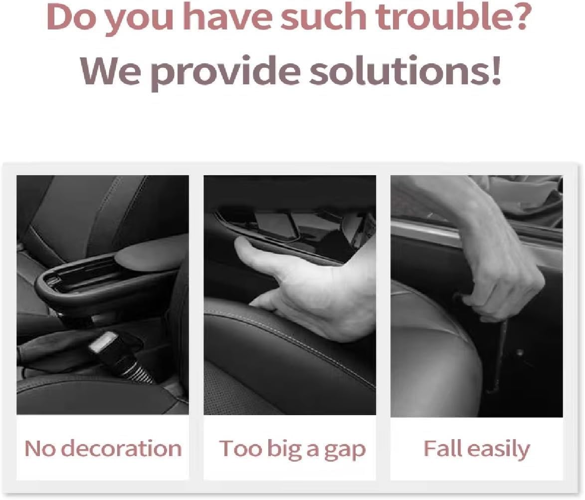 Car Seat Gap Filler  Car Organizer PU Leather Gap Filler Between Seat and Console Side Storage Pad Console Compatible with Buckle Base Universal Car Seat Gap Filler Phone Key Holder- (2pcs)