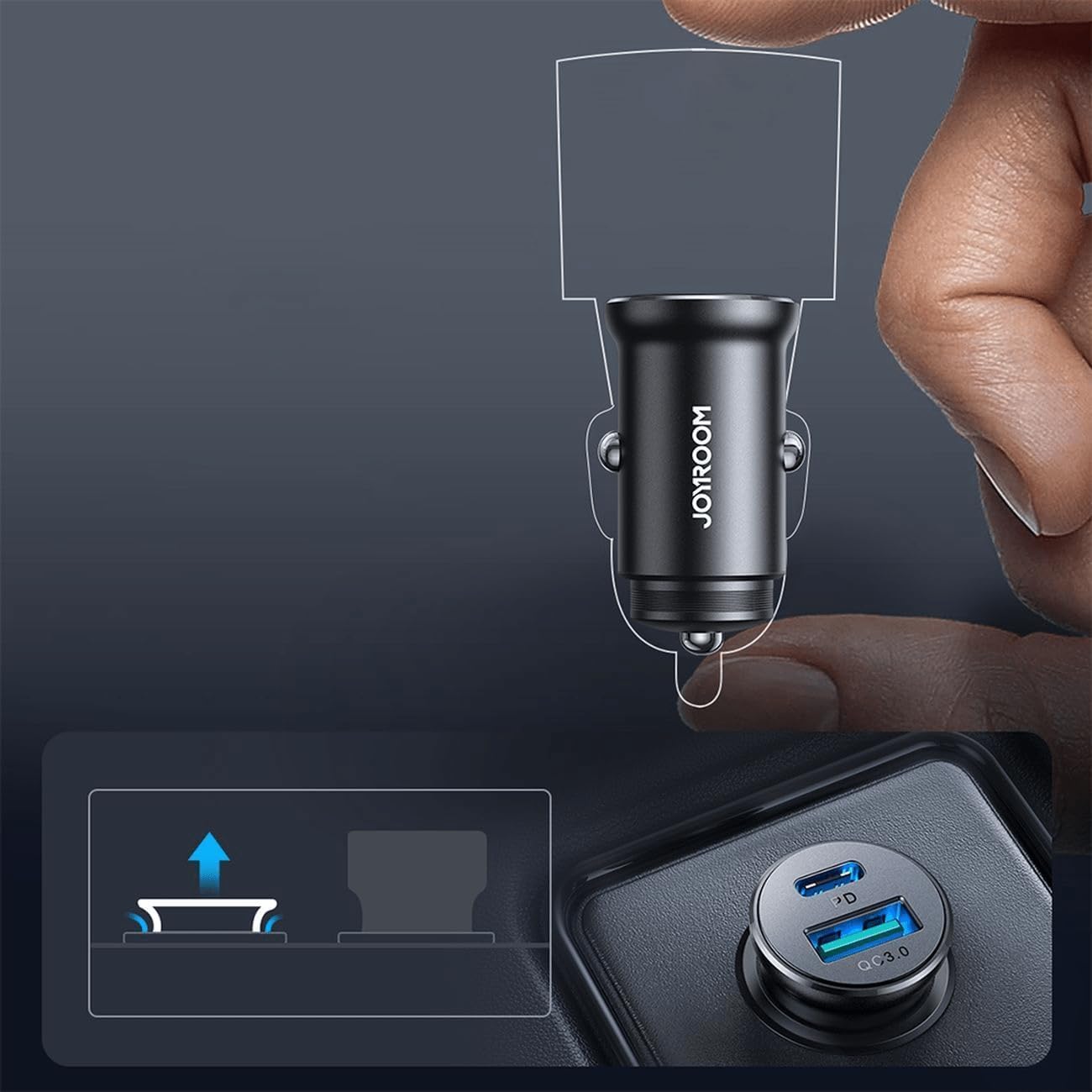 Joyroom  30W Mini Metal Car Charger