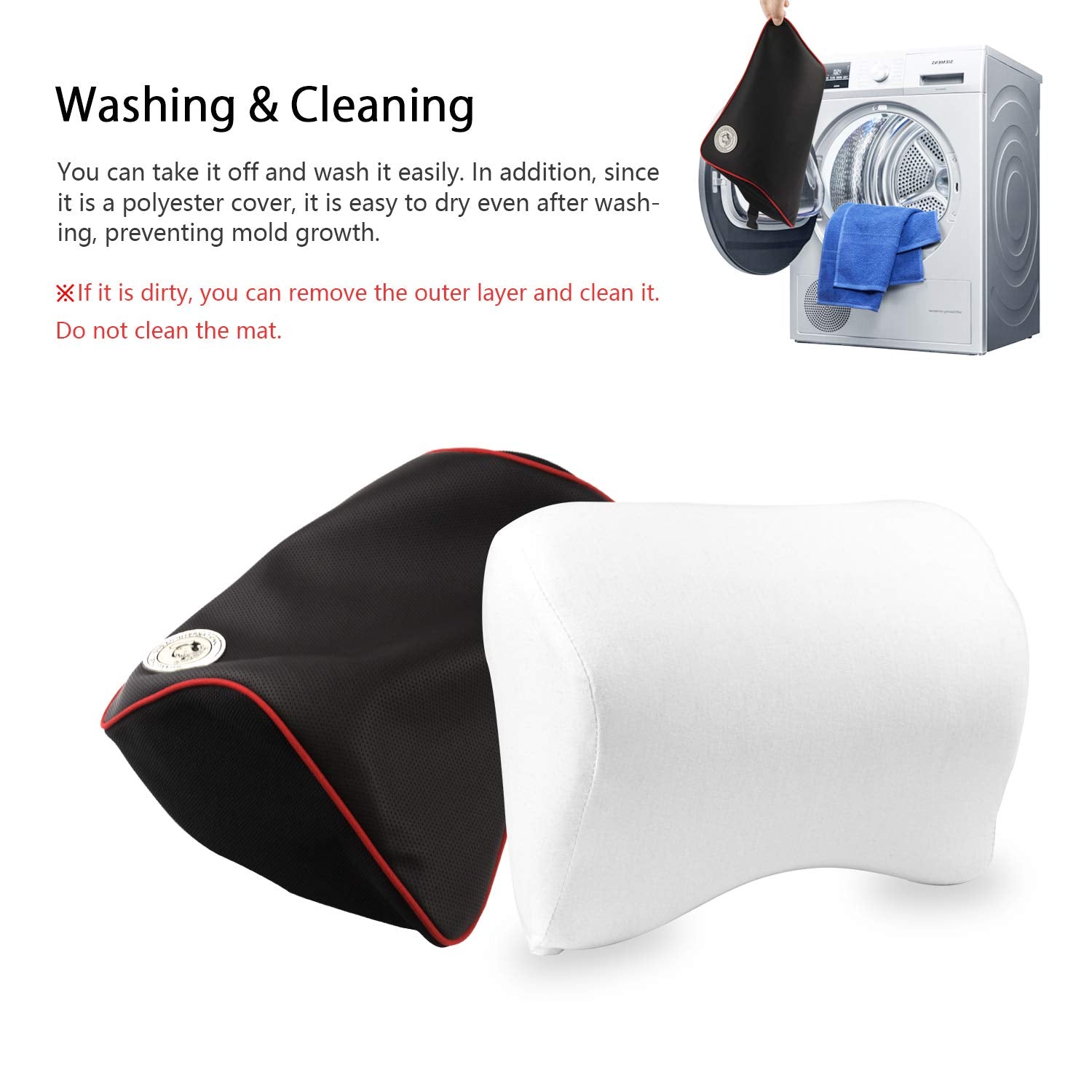 Max Comfort Memory Foam Car Headrest with Comfort Neck Soft Touch Black  Memory Foam (1 pack)