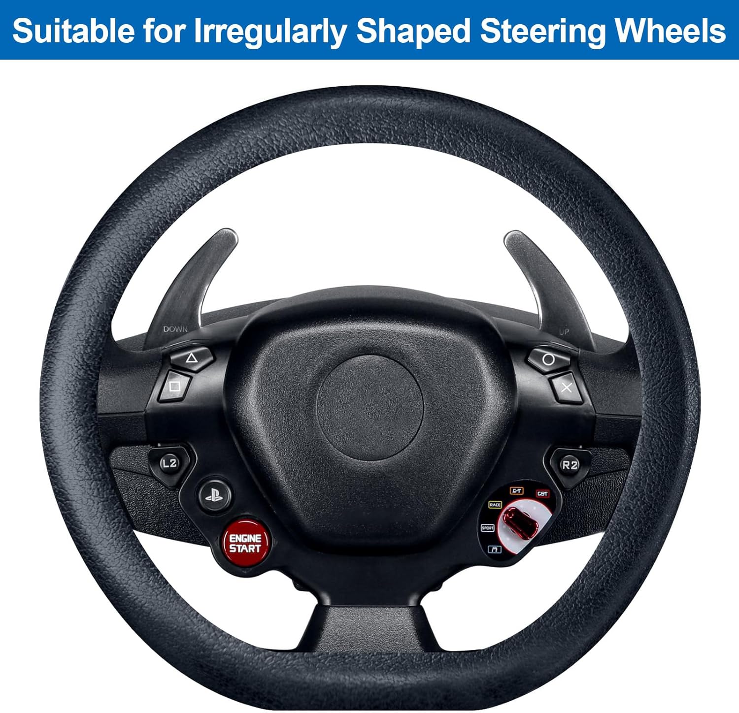 Anti-Slip Silicone Steering Wheel Protector, for Most of Cars