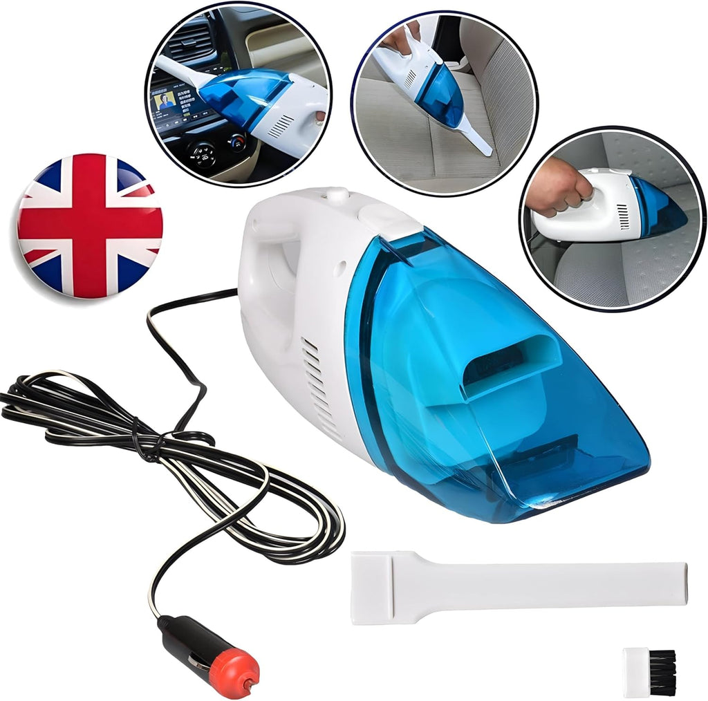 Car Vacuum Cleaner - Powerful suction for seats, floors, and hard-to-reach spots in your vehicle, portable, washable, battery-powered, and compact for easy home use.
