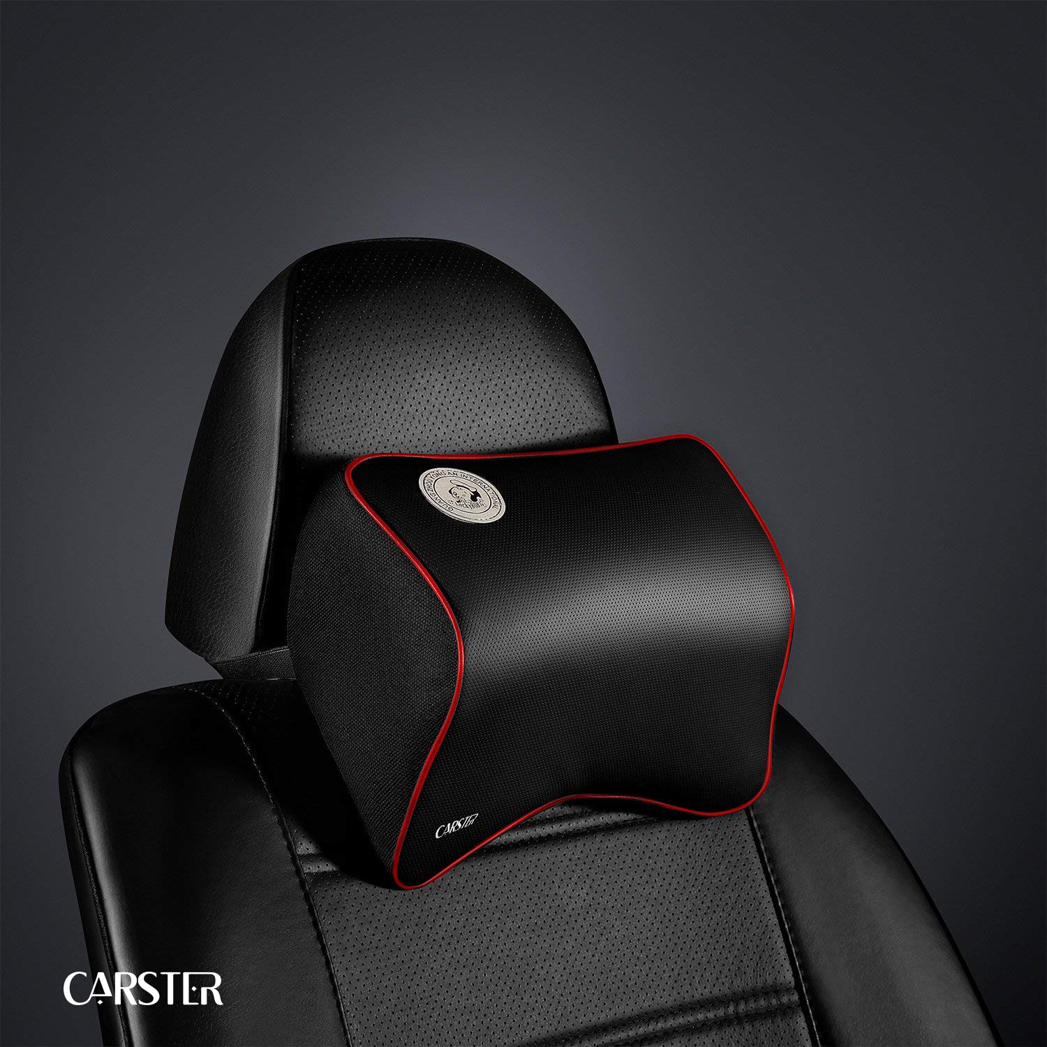 Max Comfort Memory Foam Car Headrest with Comfort Neck Soft Touch Black  Memory Foam (1 pack)