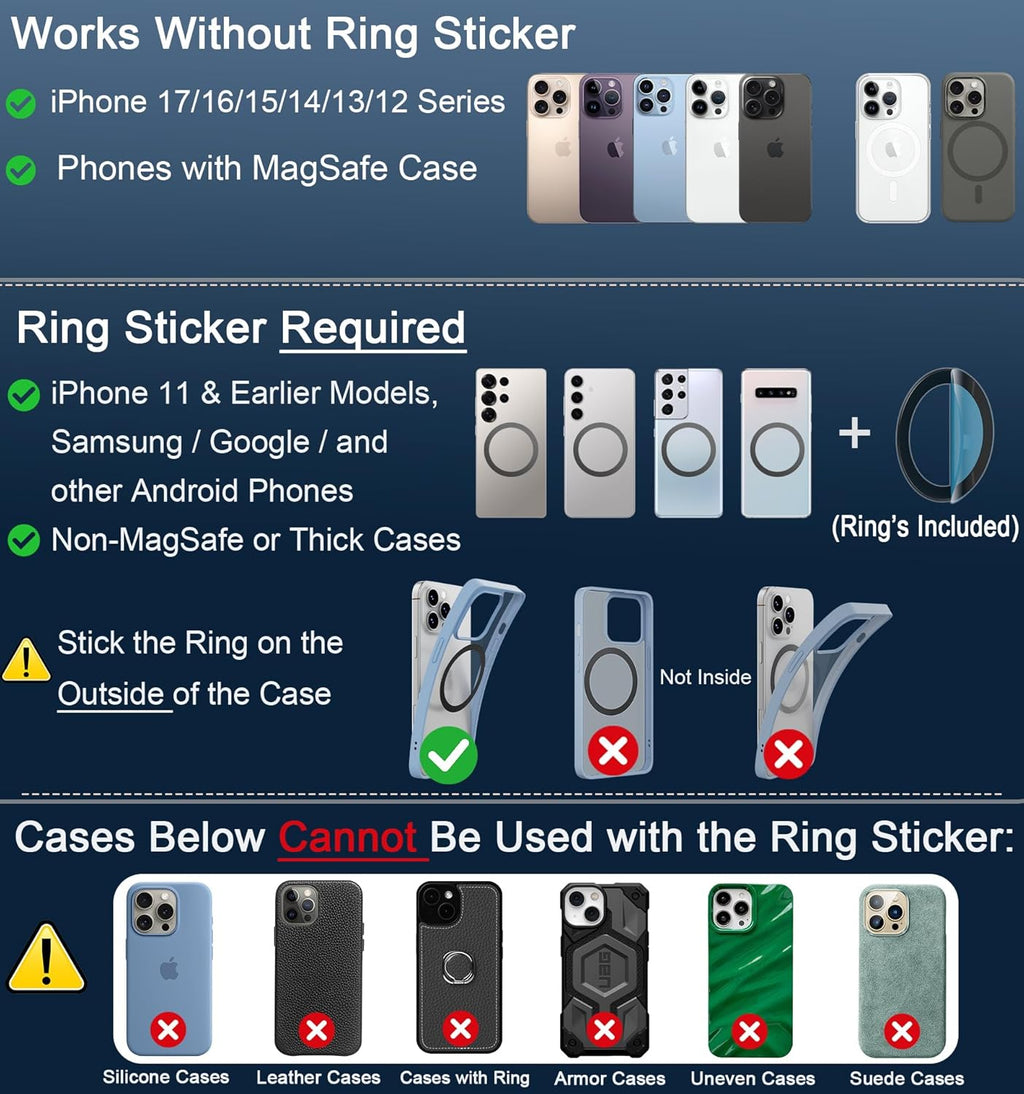 Vacuum Magnetic Car Phone Holder 360°