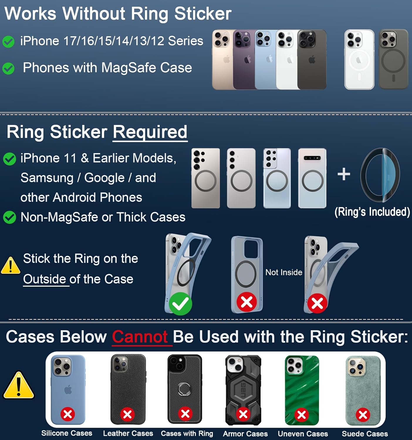 Vacuum Magnetic Car Phone Holder 360°