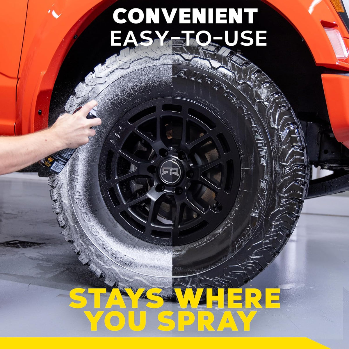 Car tire shine spray