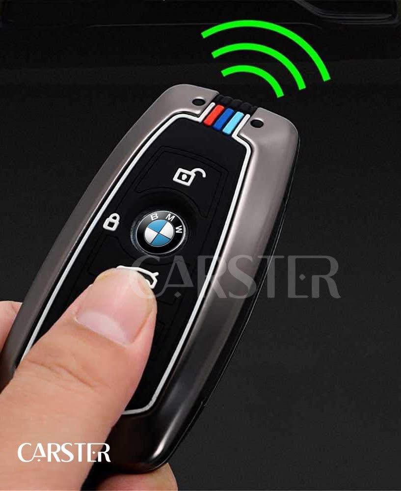 Metal key cover , BMW Accessories Keychain Metal Shell Cover for BMW 1 2 3 4 5 6 7 Series X1 X2 X3 X5 X6 M5/6 GT3/5, Gunmetal2, Small