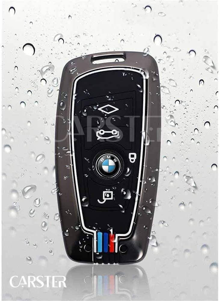 Metal key cover , BMW Accessories Keychain Metal Shell Cover for BMW 1 2 3 4 5 6 7 Series X1 X2 X3 X5 X6 M5/6 GT3/5, Gunmetal2, Small