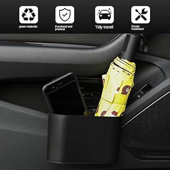 Car Trash Bin Can Waterproof Hanging Plastic Vehicle Garbage Dust Organizer with Lid,Storage Box