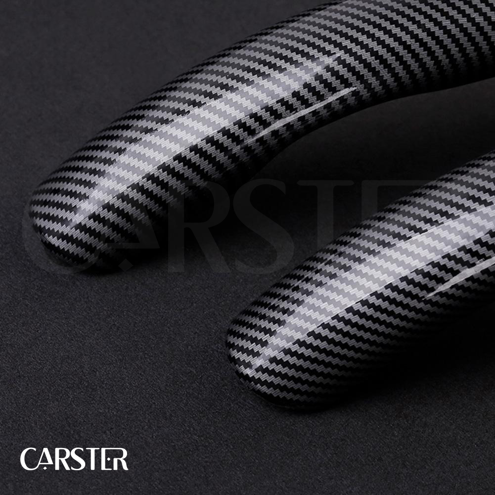 2 Pcs/set Carbon Fiber Look Car Steering Wheel Cover Steering Wheel Anti-slip Cover