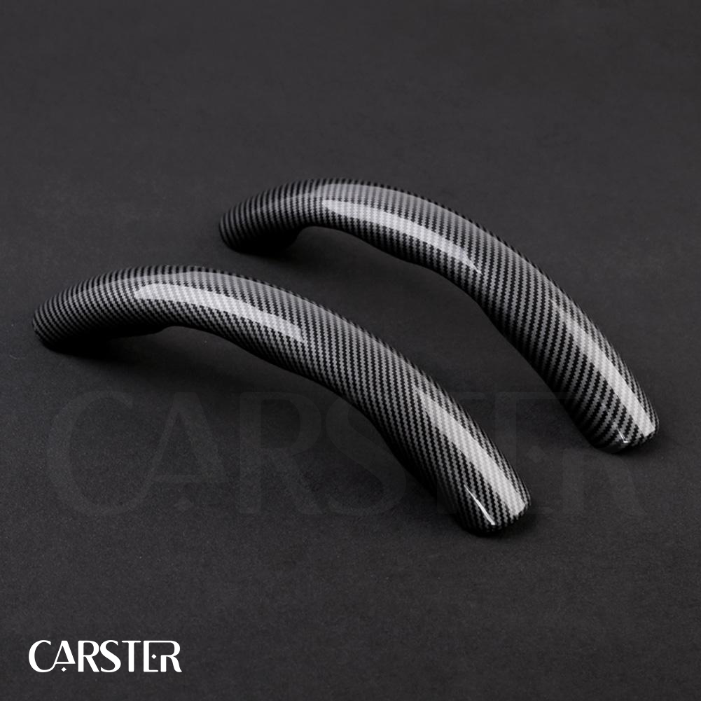 2 Pcs/set Carbon Fiber Look Car Steering Wheel Cover Steering Wheel Anti-slip Cover