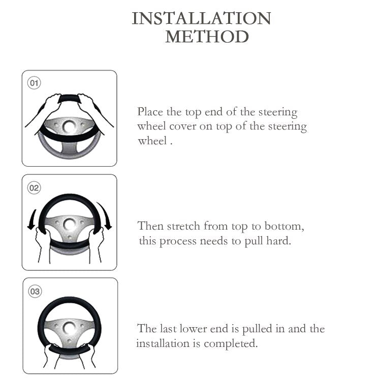 Genuine leather - carbon steering wheel cover
