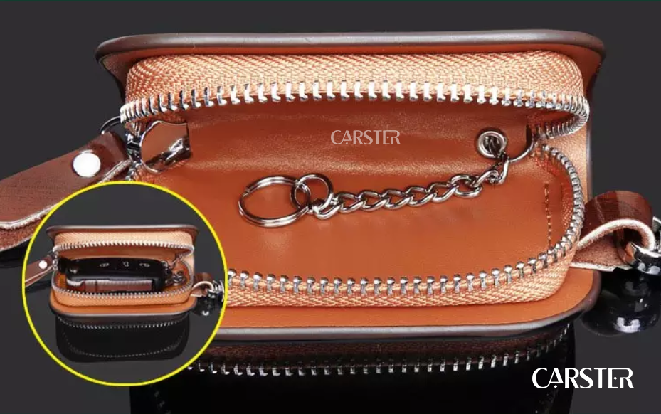 Genuine Leather Smart Car Key Fob Case Cover Protector Holder Remote Storage Bag Wallet Pouch Keychain Protection