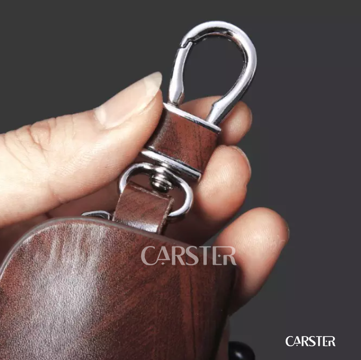 Genuine Leather Smart Car Key Fob Case Cover Protector Holder Remote Storage Bag Wallet Pouch Keychain Protection