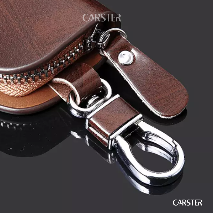 Genuine Leather Smart Car Key Fob Case Cover Protector Holder Remote Storage Bag Wallet Pouch Keychain Protection