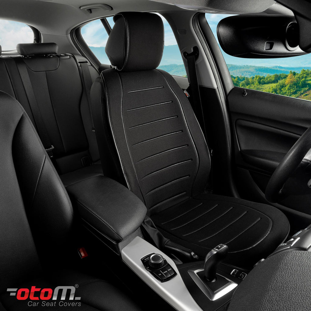 ACTIVELINE Black front 1 car seat cover - premium PU leather