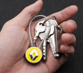 Renault logo aluminum wire keychain