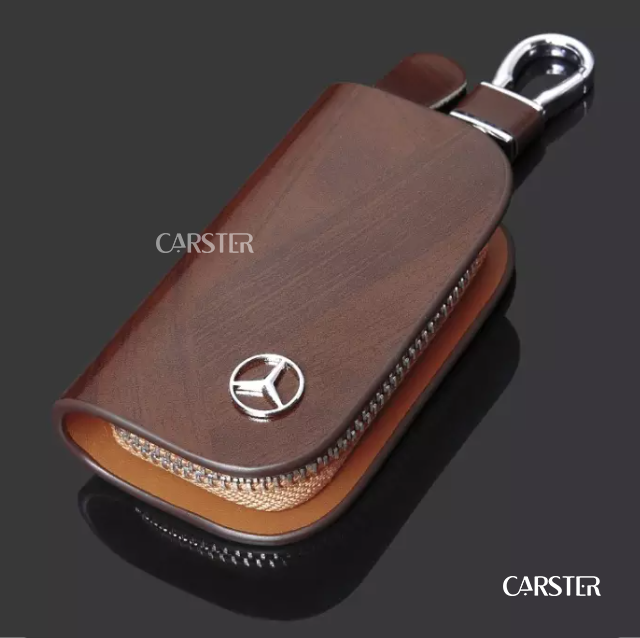 Genuine Leather Smart Car Key Fob Case Cover Protector Holder Remote Storage Bag Wallet Pouch Keychain Protection